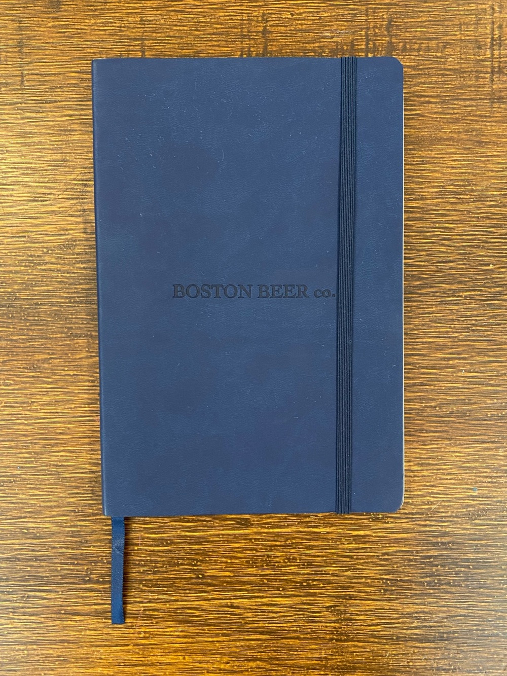Boston Beer Co. Navy Embossed Journal with Elastic Band